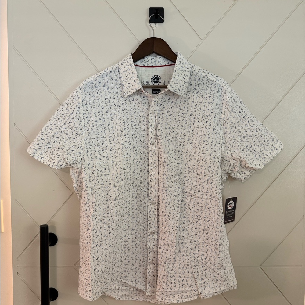 White Floral Dress Shirt